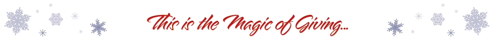 Text: This is the Magic of Giving...