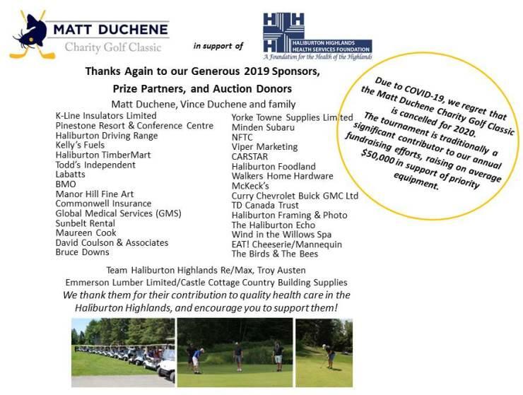 2020 Matt Duchene Charity Golf Classic